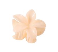 3 piezas hermosas y modernas de tamaño grande de 8 cm, flor de plumeria de 13 cm, pinza cuadrada mate, accesorios para el cabello para mujer (albaricoque gelatina)