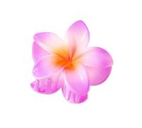3 piezas hermosas y modernas de tamaño grande de 8 cm, flor de plumeria de 13 cm, pinza cuadrada mate, accesorios para el cabello para mujer (rosa degradado)