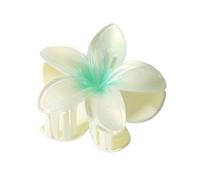 3 piezas hermosas y modernas de tamaño grande de 8 cm, flor de plumeria de 13 cm, pinza cuadrada mate, accesorios para el cabello para mujer (cian-azul)
