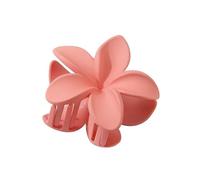 3 piezas hermosas y modernas de tamaño grande de 8 cm, flor de plumeria de 13 cm, pinza cuadrada mate, accesorios para el cabello para mujer (rosa escarchado)