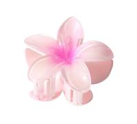 3 piezas hermosas y modernas de tamaño grande de 8 cm, flor de plumeria de 13 cm, pinza cuadrada mate, accesorios para el cabello para mujer (rosa)