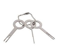 3 piezas Herramientas de extracción de terminales de cable, Kit de herramienta de extracción de clavija de auto para terminal de auto(Mango de metal)