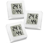 3 Piezas Higrometro Digital Termometro,Mini Termómetro LCD, termómetro digital interior,para Termometro Ambiental para Hogar Oficina Dormitorio Jardín