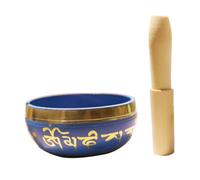3 piezas Himalaya Bowl Meditación Bowl Accesorios Diapasón en blanco Accesorios azules Máquina de hielo Regalos de meditación Zen Accesorios de meditación Jarra de leche de vidrio Adornos Cobre Yog