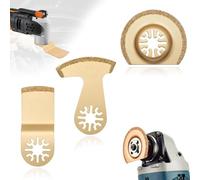 3 Piezas Hojas De Sierra Oscilante, Accesorios Multiherramienta, Cuchillas Para Multi Herramienta Oscilante, Carburo Cementado, para eliminación de lechada, herramienta de limpieza, mortero