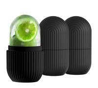 3 Piezas Ice Roller Facial,Rodillo Masaje Facial Hielo,Skincare,Desinflamación Face,Refrescante y Calmante,Esencial para Una Piel Radiante (negro)