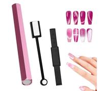 3 Piezas Imanes Ojo de Gato para Uñas, 3 Diseños Imán de Uñas Fuertes de Doble Extremo para Arte de Uñas Varilla Imán para Manicurista Salón de Manicura Hogar Diseño de Uñas DIY