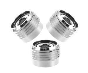 3 piezas Inserto de Válvula para Tanque de Buceo 230barra EN144-1 cobre | Conversión DIN a Yugo, Tamaño 2x2x1,5cm, Color Plata, para Cilindros y Reguladores