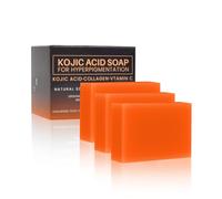 3 Piezas Jabón de Ácido Kójico, Kojic Acid Soap, Jabón Iluminador de la Piel, Jabón de Limpieza de la Piel, Barra de Jabón Hidratante, Hiperpigmentación Pastillas de Jabón para Aclarar la Piel