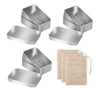 3 Piezas Jabonera de Aluminio, Caja de Jabón de Viaje Impermeable con Tapa y Rejilla de Goteo Extraíble, Jaboneras para Pastillas de Jabón, Caja de Almacenamiento Portátil para Casa, Camping y Viajes.