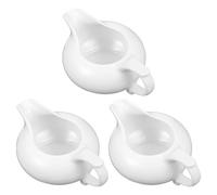 3 Piezas Jarra de Crema para Café de Cerámica Color Claro Boquilla