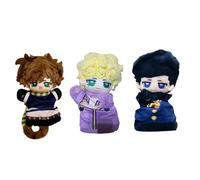 3 piezas JJBA Peluche Josuke Higahikata/Joseph Joestar/Giorno Giovanna Anime Handpuppets JJBA Gifts New Year's Gifts Accesorios de peluche para narradores Game Props 25 cm