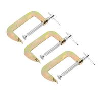 3 piezas Juego de abrazaderas en C, abrazadera G de alta resistencia, para carpintería, soldadura, agarre manual, herramienta de carpintero(3 inch)