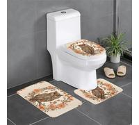 3 Piezas Juego De Alfombra De Baño Creencias sobre Los Búhos Alfombra De Ducha Cómoda por Encargo Alfombras De Cama, para Cocina, Bathroom, Dormitorio
