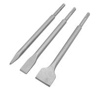 3 Piezas Juego de Brocas de Cincel - Agrietamiento Pared/Baldosa/Hormigón SDS Plus Plano/Puntiagudo Chisel para Eléctrico Rotomartillo