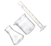 3 Piezas Juego de Herramientas Científicas de Vidrio 10ml 50ml