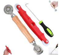 3 Piezas Juego Herramienta De Rodillo De Pantalla, Gancho de Tira de Goma, Nylon Herramienta Laminación, Rodillo De Presión, Accesorios para mosquiteras para Instalar Pantallas de Puertas de Ventana