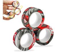3 Piezas Juguetes Antiestres Adultos,Fidget Pack Gran Regalo para Adultos,Anillos Magnéticos Fidget Toy,Adult Fidget Magnets Toy Rings,para Terapia De Alivio De La Ansiedad