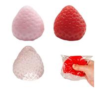 3 Piezas Juguetes para aliviar el estrés, Fresa Squishies Juguete de Fruta Juguetes Antiestrés Squishy Kawaii Taba Squishy Juguete para Apretar con Fresa Juguete Suave de Alivio de Estrés