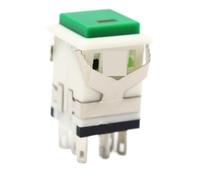 3 piezas kd2 momentáneo 8Pin botón cuadrado interruptor KD2-22 KD2-21 autobloqueo con luz