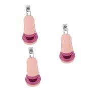 3 Piezas kit de aseo set cuidado bebe kit cuidado bebe equipo de bebé cortador de con lupa traje de niño Ultra transparente botiquín de enfermería tijeras de colocar rosa