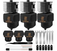 3 Piezas Kit Hotend Actualización A1/A1 Mini, Accesorios para Impresoras 3D, Incluye Boquilla de Acero Endurecido de 0,2/0,4/0,6 mm, Funda de Silicona, Aguja de Limpieza, Llaves Inglesas y Pinzas