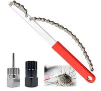 3 Piezas Kit Reparación Bicicleta para Ruedas Libres Cassette Velocidades 6 7 8 9 10 11, Herramientas Llave Extracción Piñones Profesional, Extractor Bielas Bicicleta, Anillo Bloqueo Látigo Cadena