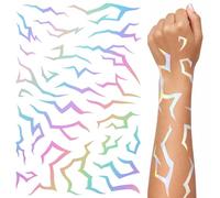 3 piezas kpop tatuajes temporales Demon estilo - holográficos Hunter pegatinas tatuajes, accesorios para cosplay, decoración cumpleaños, stickers para fiesta temática, halloween y celebraciones