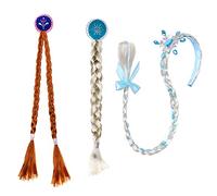 3 Piezas La Peluca Trenza Princesa Diadema, Peluca Trenza Princesa, Pelucas de Princesa Rapunzel Accesorio, Rapunzel Peluca Trenzas para Disfraz de Frozen Princess Theatre y Juego de Roles