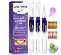 3 Piezas Lápiz Blanqueador Dental, Morado Teeth Whitening Stick,Lápices de Gel Blanquead-or Dent-al, Aclara Dientes, Fácil Aplicación, Manchas Café y Té, Ideal para Viaje Y Llevar