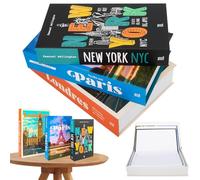 3 Piezas Libros Decorativos Falsos, Moda Libro Caja Decoracion Apilados Falsos de Interiores Moderno Nido Caja Libros Decorativos Falsos para Decoración