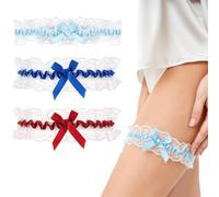3 Piezas Liga Novia Azul, Regalo Nupcial, Ligas de Novia, Liga Nupcial Azul, Ligas de Encaje Azul, Regalo de Liga de Boda Nupcial
