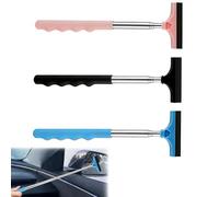 3 Piezas Limpiaparabrisas De Espejo Retrovisor De Coche, Limpiaparabrisas Retráctil para Espejo Retrovisor De Coche, Su Longitud Extensible Puede Alcanzar Los 65 cm(Rosa, Azul, Negro)