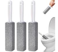 3 Piezas Limpieza de Piedra Pómez Natural con Mango Cleaning Block Wc Cepillo Piedra Pomez para Limpieza Baño/Inodor