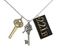 3 Piezas Llavero Holmes, 221B Llavero Niño Niña y Cadena, Sherlock para Llavero Watson, Favor de Cumpleaños Fiesta Niños Adultos Regalo, Encanto para Embellecer Bolso