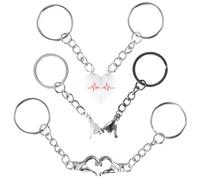 3 Piezas Llaveros para Parejas, Llavero Personalizado de Aleación de Zinc, Llaveros a Juego, Llavero Enamorados para Novio Novia Esposo Esposa Mejor Amigo Regalo Cumpleaños Aniversario San Valentín