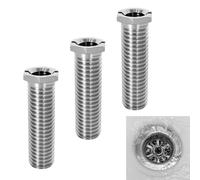3 Piezas M12 x 45mm Fregadero Cesta Tornillo Acero Inoxidable, Tornillo de Colador de Fregadero, Cocina Tornillo Hueco, Tornillo de Enchufe para Válvula de Fregadero