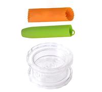 3 Piezas Manual de Plástico Molinillo de Ajo Fácil, Portátil Picadora de Ajo, Silicona Ajo Pelador, para Jengibre, Cebolla, Chile en Polvo, Carne Picada