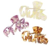 3 Piezas maquillaje maquilhagem sepia hair pin orquillas accesorios para el cabello pasador de pelo neto cerda clips para el cabello pinzas para el cabello gigantes Hoja de acetato Didiseaon