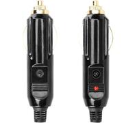 3 Piezas Mechero Conector, Enchufe mechero de Coche 12V 24V, Adaptador con Luces LED y Fusible Diodo, Conector Macho a Conectors con Indicador LED,5A,3 Fusibles 20A,Accesorio Universal para Automóvil