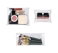 3 Piezas Mini Bolsa de Maquillaje de PVC Transparente Pequeρa Bolsa Organizadora de Cosmιticos de Plαstico Transparente con Cierre a Presiσn para