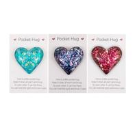 3 Piezas Mini Corazón de Bolsillo Set, Corazones de Abrazo de Bolsillo en 3 Estilos, Exquisitos Ficha de Abrazo de Bolsillo para Cumpleaños, Bodas, Navidad, Día de la Madre, San Valentín