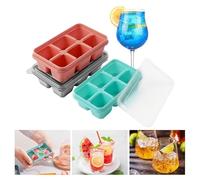 3 Piezas Mini Cubitera Silicona con Tapa,Molde de Silicona para Cubitos Cuadrados Pequeños,Cubiteras para Hielo Frigorífico Pequeño,Bandeja para Cubitos de Hielo para Refrescos, Cerveza, Whisky