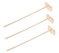 3 Piezas Mini Rastrillo de Jardín Zen de Bambú | Herramienta Elegante y Portátil, para Oficina y Terapia en Bandeja de Arena