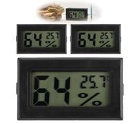 3 Piezas Mini Termómetro Higrómetro Digital Interior, Medidor de Temperatura y Humedad LCD Preciso, Monitor Ambiental para Hogar Invernadero Bodega Sótano Almacén Oficina Habitación