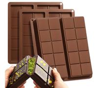 3 Piezas Molde de Chocolate, 2 en 1 Molde para Barras de Chocolate, Molde de Silicona Extra Profundo, para Dubai Chocolate, Dulces, Barritas Energéticas