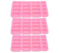 3 piezas Molde de Ladrillos Mini para Mesa de Arena, Silicona rosa | 13x8x1cm, , Desmoldeo Rápido y Ladrillos Consistentes para Arcilla y Micro Paisajes Color Aleatorio