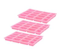 3 Piezas Molde de Silicona para Mini Ladrillos, Estándar, Rosa | Desmoldeo Fácil y Tamaño Uniforme, para Mesa de Arena y Micro Paisaje, 120g Color Aleatorio
