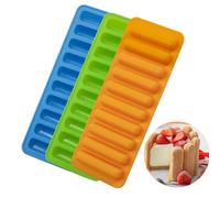 3 Piezas Molde para Barritas Energeticas, 10 Cavidades Molde de Silicona para Barritas de Cereales, Molde de Silicona Rectangular para Hacer Barritas Bizcochos, Muffin, Brownie, barras de chocolate