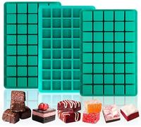 3 Piezas Molde Silicona Chocolate Dubai 40 Cuadrados Pequeños Molde Turron Silicona Molde Chocolate,Tableta Molde Silicona Chocolate,Moldes de Chocolato Profundo,para DIY Chocolates,Gofres,Pistacho